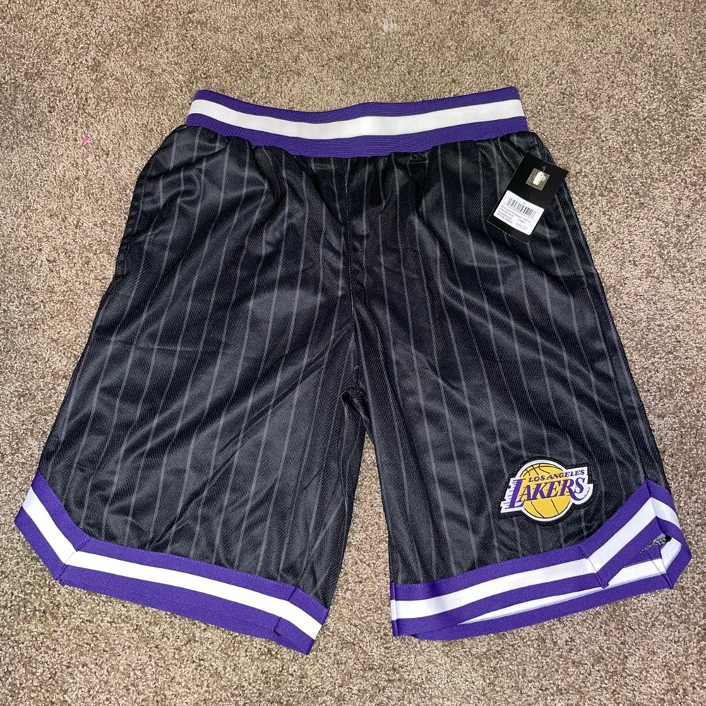 Laker nba black and purple shorts